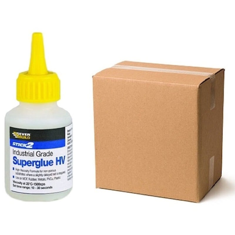 Everbuild Industrial Superglue HV 50g HV50 Box of 20 Sealants and